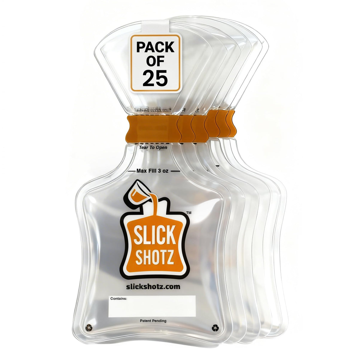 Slick Shotz 3oz heat-sealed liquor flask on an airplane tray, leak-proof travel companion.