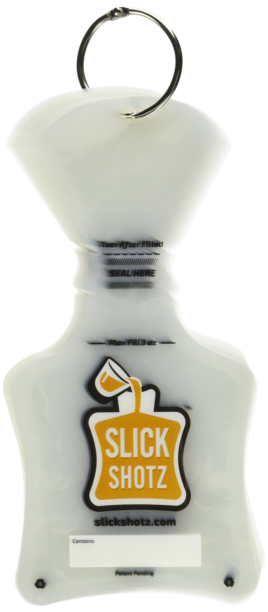 Slick Shotz reusable pouch with eco-friendly label, a refillable option for excursions.