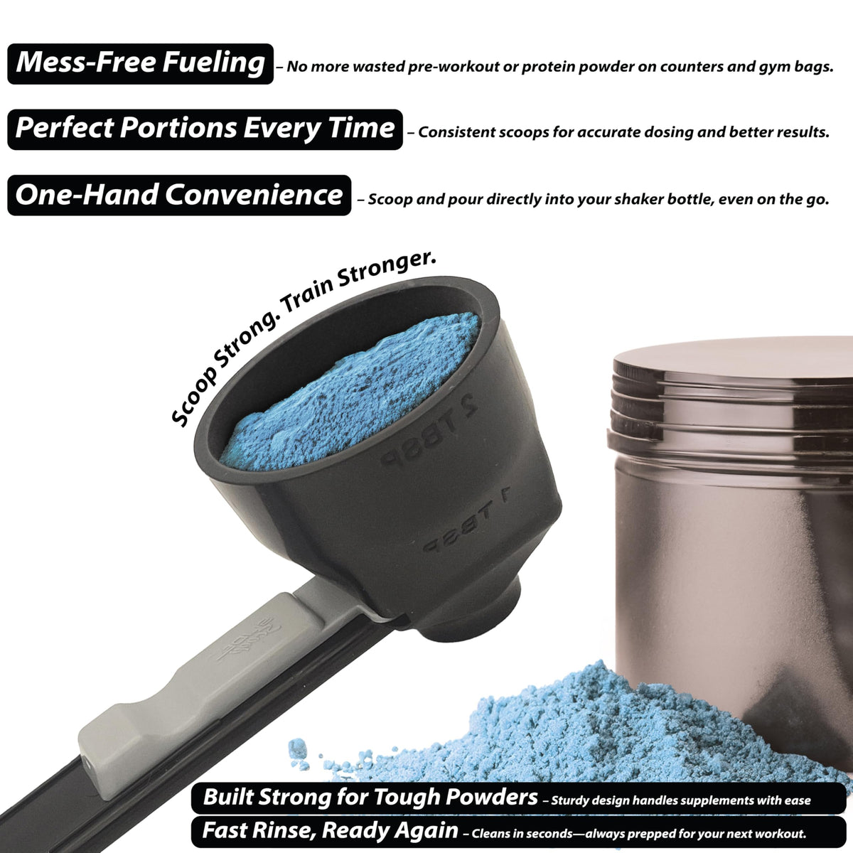 Slide Scoop infant formula measurement for clean, accurate preparation.
