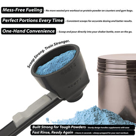Slide Scoop fits small and large bottles for on-the-go use