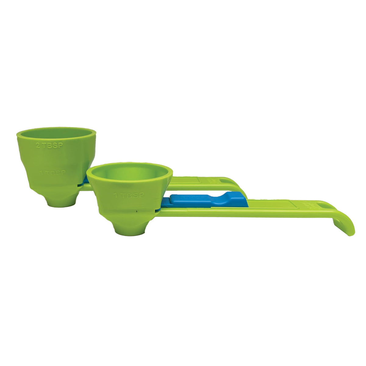 Slide Scoop measuring scoop and funnel for spill-free powder prep