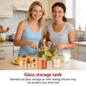 SLifeJars clear glass shows contents at a glance for quick meal prep