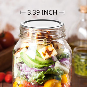 SLifeJars split-type lids with silicone seal fit wide-mouth jars securely.