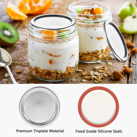 SLifeJars rust-resistant tinplate lids stay sturdy during jam and pickle storage.