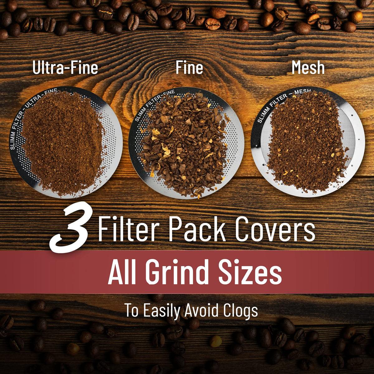 Slimm Filter AeroPress setup image demonstrates easy insert and fast brew.