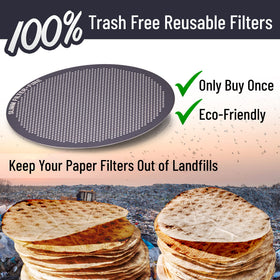 Slimm Filter ultra-fine detail shows ultimate filtration for bright, clear crema.
