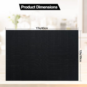 SLKQG black placemats heat resistant surface protects table while serving hot dishes.