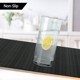SLKQG black placemats smooth edges, machine-cut for neat fit and reduced snag risk.