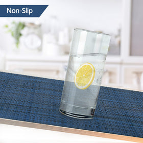 SLKQG navy blue placemats showcase clean edges and tight gaps for a neat appearance