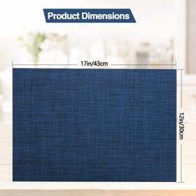 SLKQG navy blue placemats made from durable material for long-lasting table protection