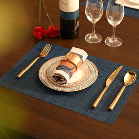 SLKQG navy blue placemats arrive flat and ready to use