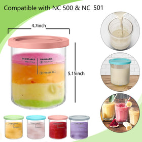 SLLFLY Compatible with Ninja Creami NC501/NC500 for versatile dessert making