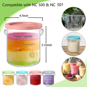 SLLFLY four-pint set with four lids for batch prep.
