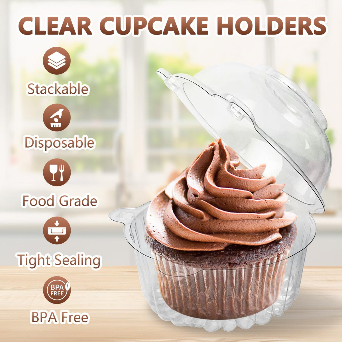 Slomg disposable dessert container crystal clear display for desserts