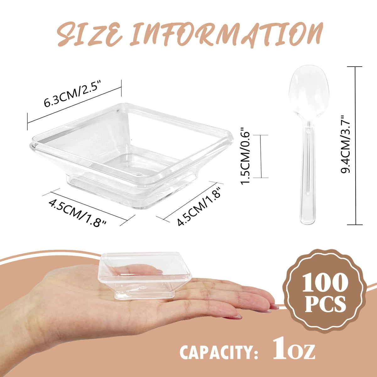 Slomg tasting spoons measuring 3.7 inches for neat sample servings.