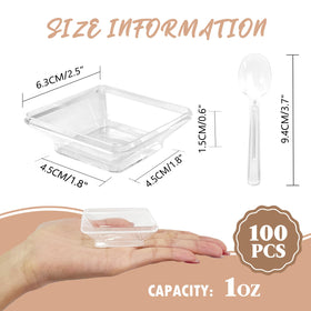 Slomg tasting spoons measuring 3.7 inches for neat sample servings.