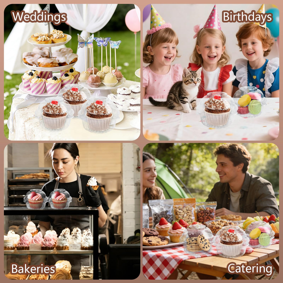 Slomg stackable cupcake holders save storage space