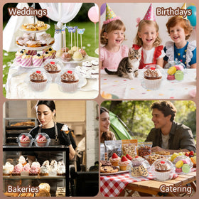 Slomg stackable cupcake holders save storage space