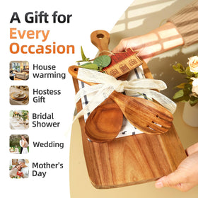 SlopHaul salad spoon with cutting board for easy serving.