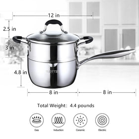SLOTTET tri-ply full body provides even heat distribution.