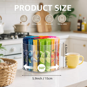 Slow Slog Divided Drink Packet Organizer rotating base demonstrates smooth 360° access.