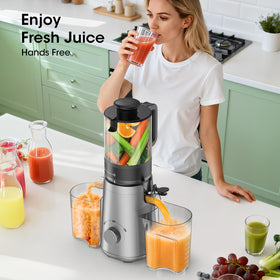 SmallHOO juicer with 60-ounce hopper for fewer refills