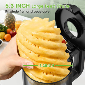 SmallHOO juicer demonstrates 55 RPM slow squeeze preserving flavor