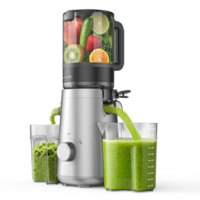 SmallHOO juicer with wide feed chute for whole produce and efficiency