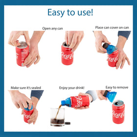Smart House Inc BPA-free reusable can covers for safe beverage storage