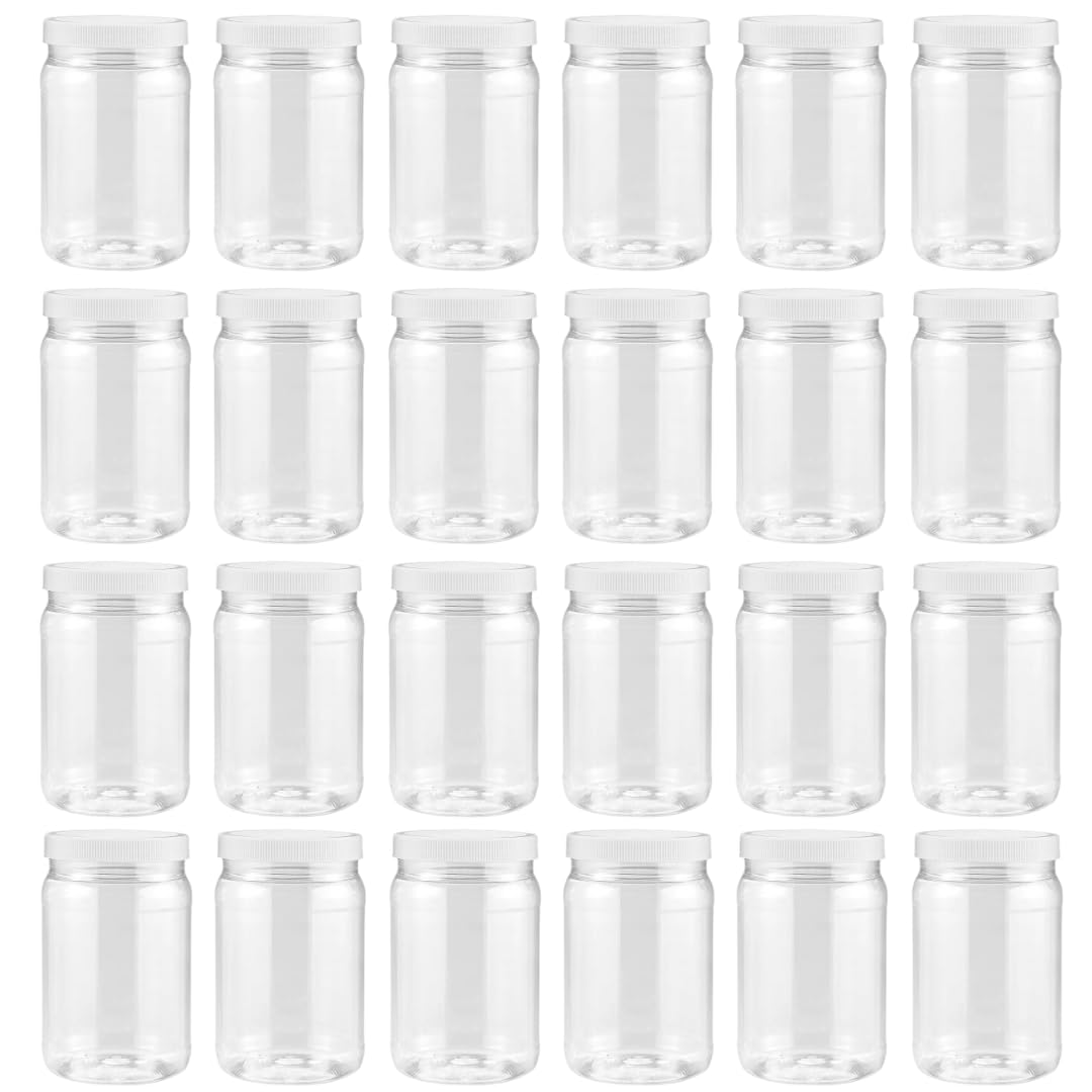 SMART SOLUTIONS clear mason jar with 18 oz capacity and lids for organized pantry storage.