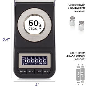 Smart Weigh 50g scale back view highlighting slim profile and lid.
