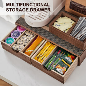 SMARTAKE 30-pod capacity K-Cup holder fits kitchen or office bars.