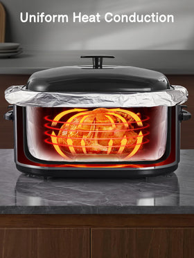SMARTAKE BPA-free aluminum liners provide safe roasting and cleanup.