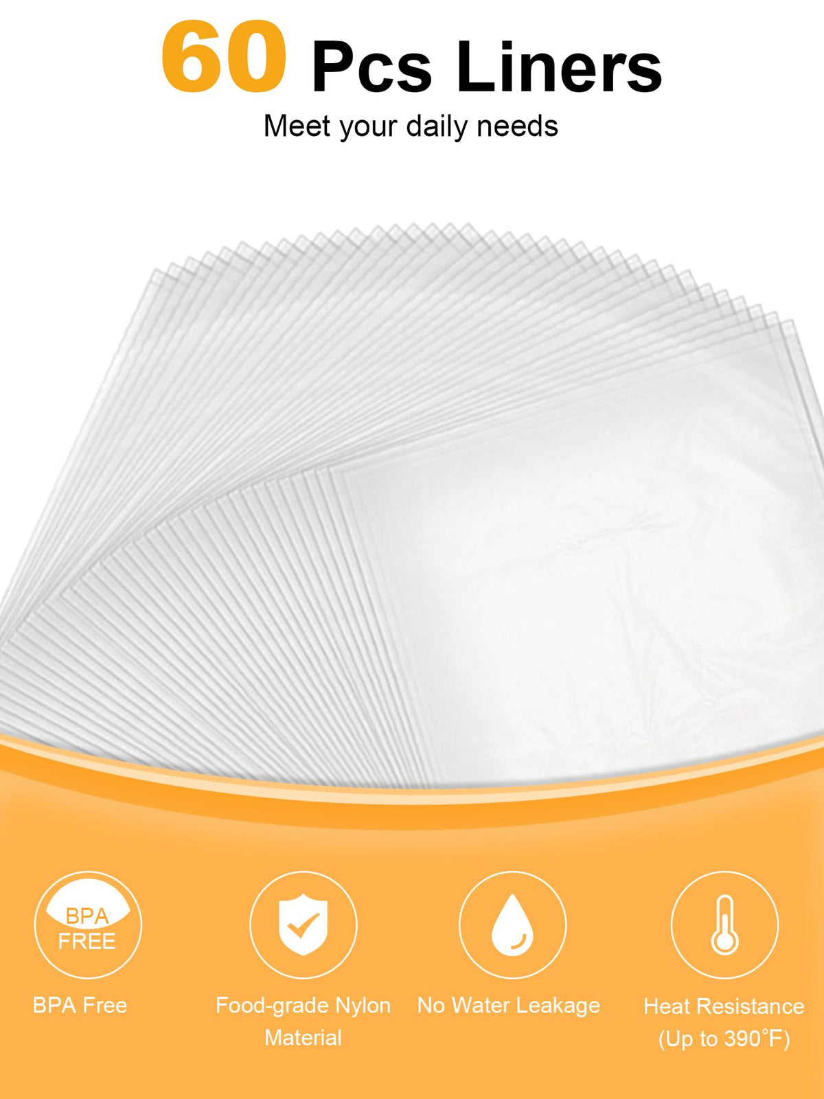 SMARTAKE BPA-free nylon liner protects cookware while preserving flavor and moisture