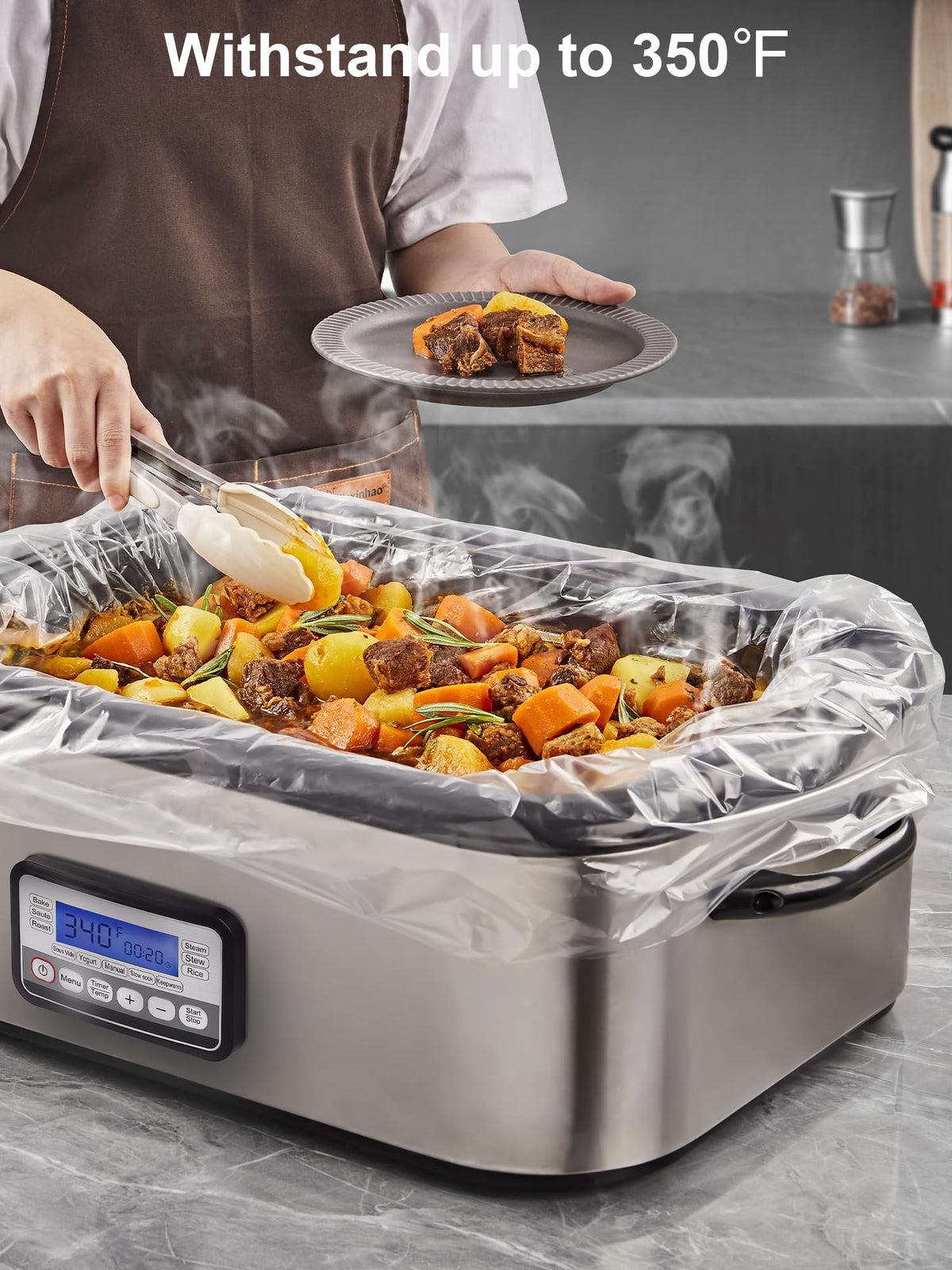 BPA-free safe material SMARTAKE liner preserves flavor and safety during cooking