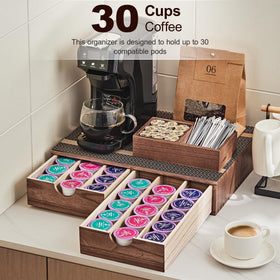 SMARTAKE countertop coffee pod stand ready for use on the counter.