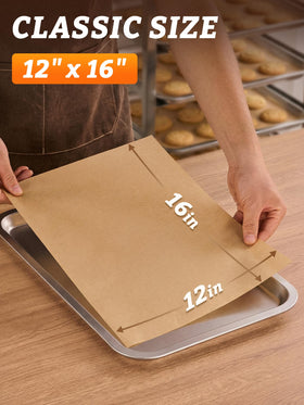 SMARTAKE parchment paper withstands heat up to 450F for versatile cooking