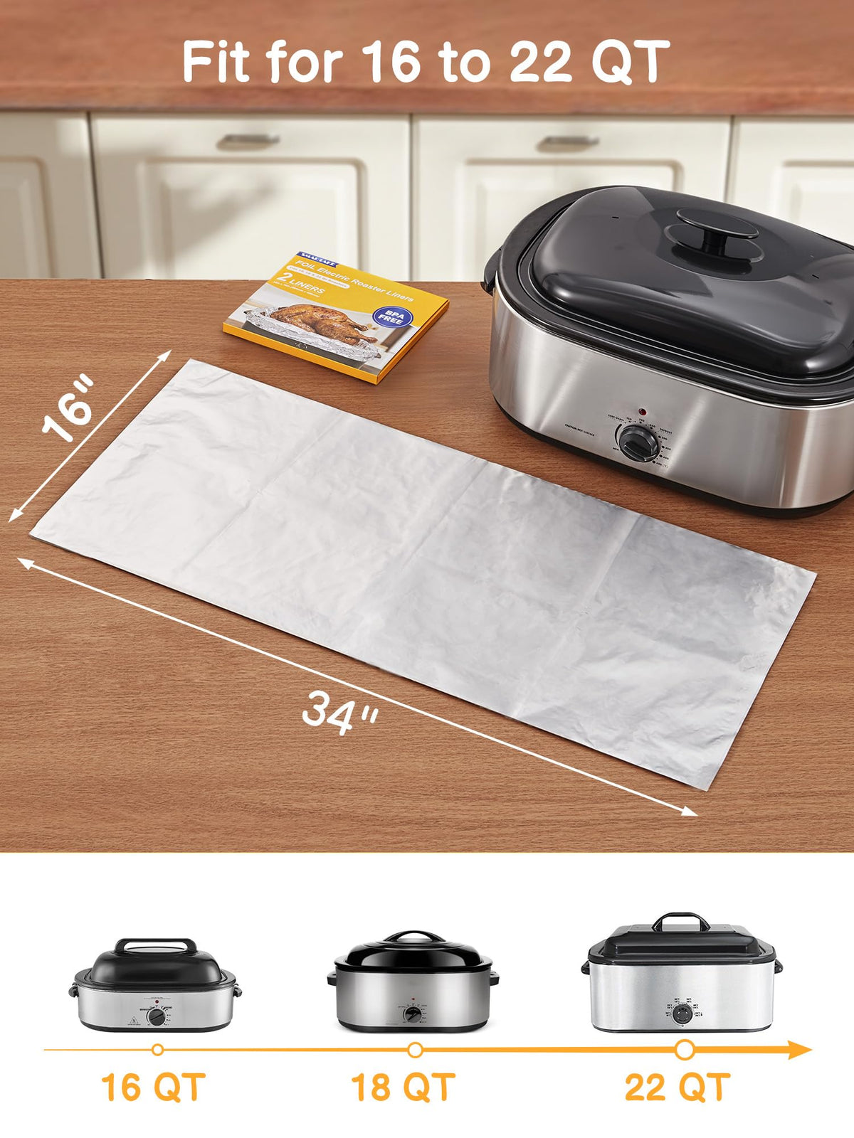 SMARTAKE liners designed for 16-qt roasters support mess-free roasting.