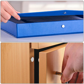 SMARTAKE magnets organize cables and pens on a desk setup.