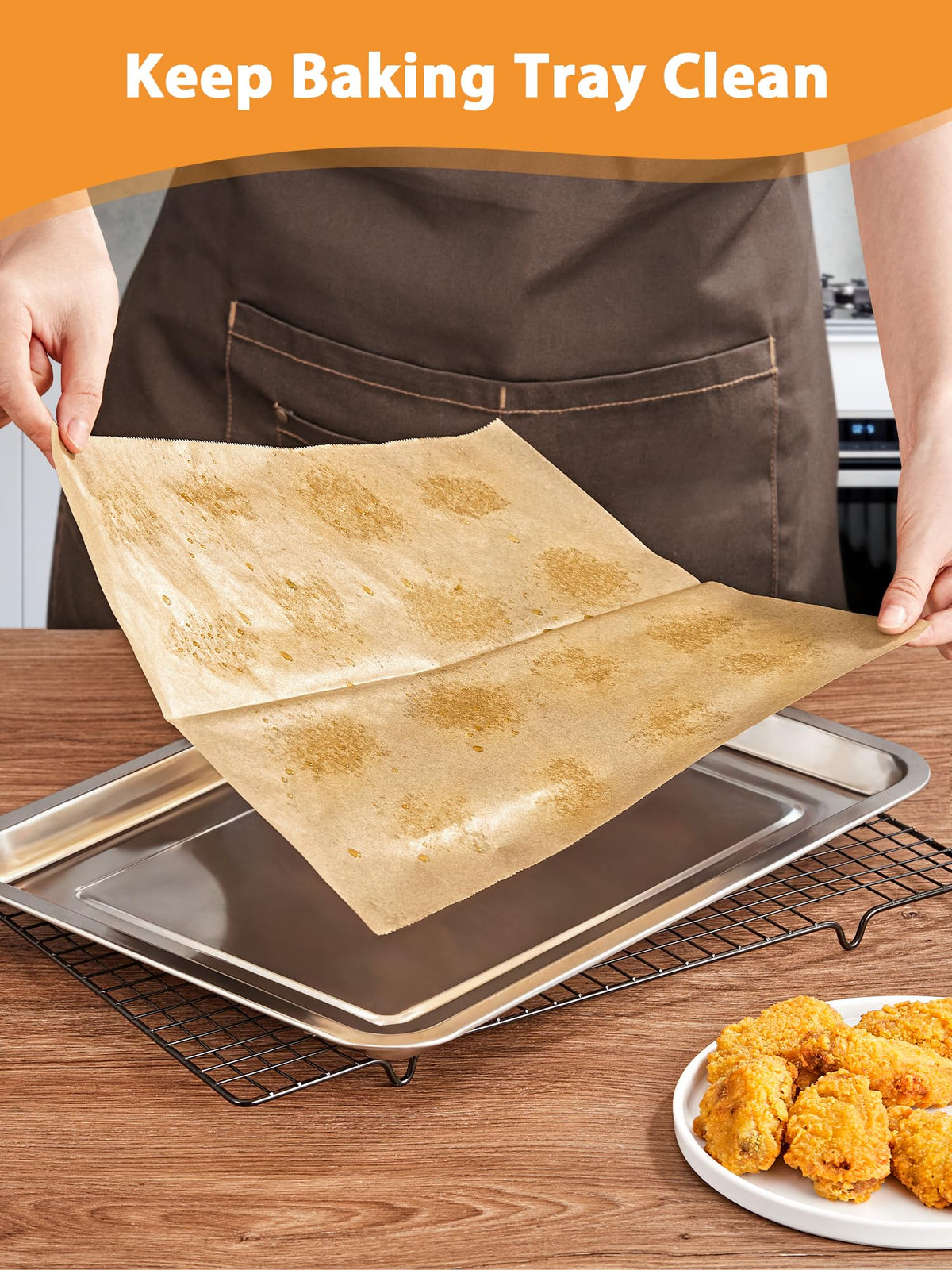 SMARTAKE parchment is oven safe up to 450°F for everyday cooking