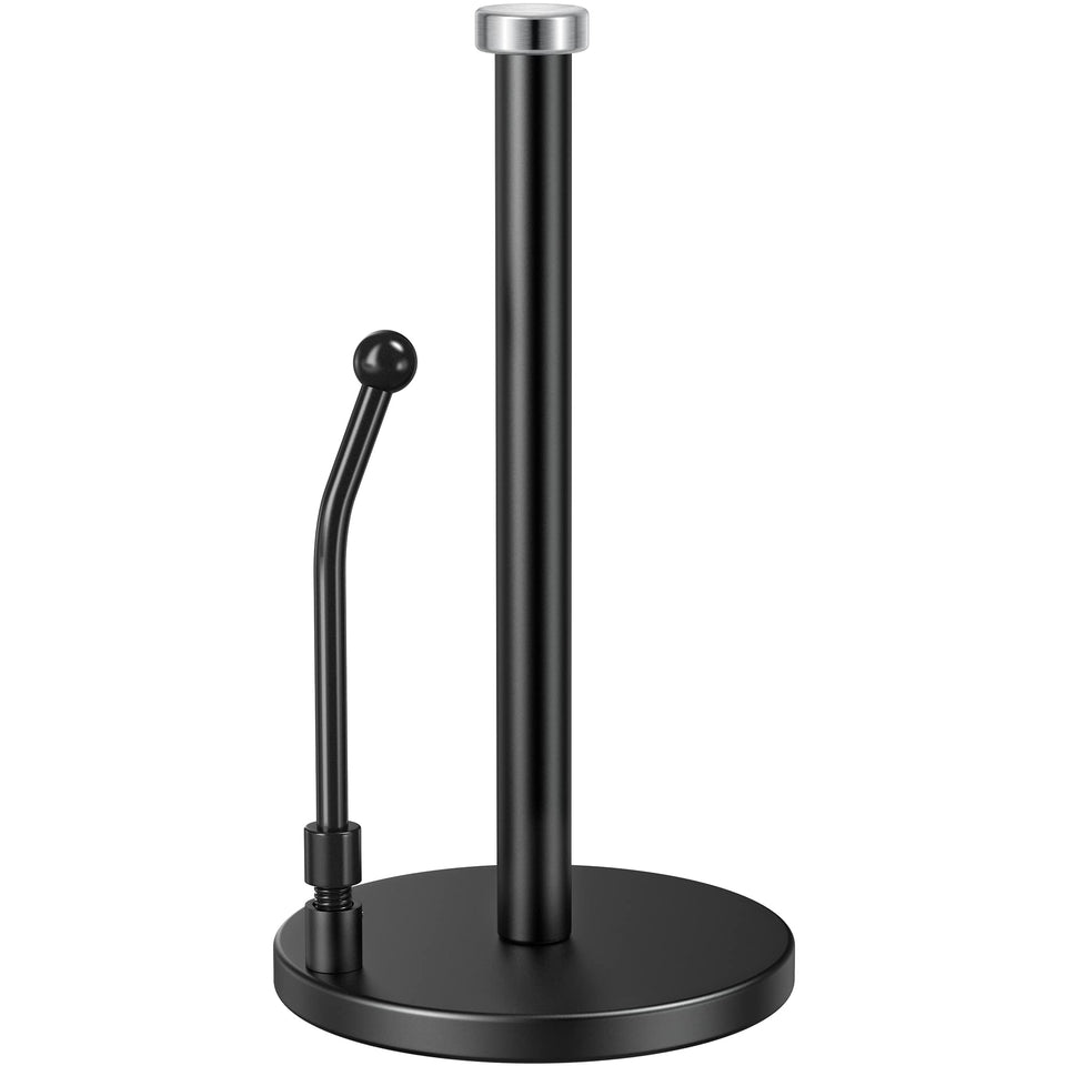 SMARTAKE paper towel holder, base side view, showing stable counter placement.