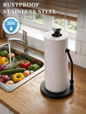 SMARTAKE paper towel holder with four suction cups, bottom view to prevent slipping.