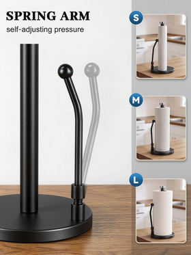 SMARTAKE paper towel holder with weighted base, front view for stability.