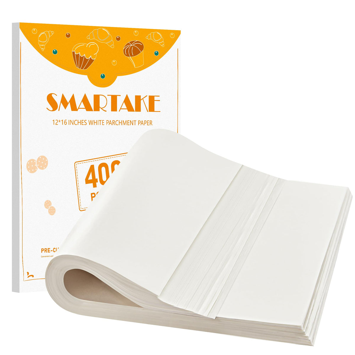 Smartake parchment paper 12x16 on a quarter-sheet tray for easy non-stick baking