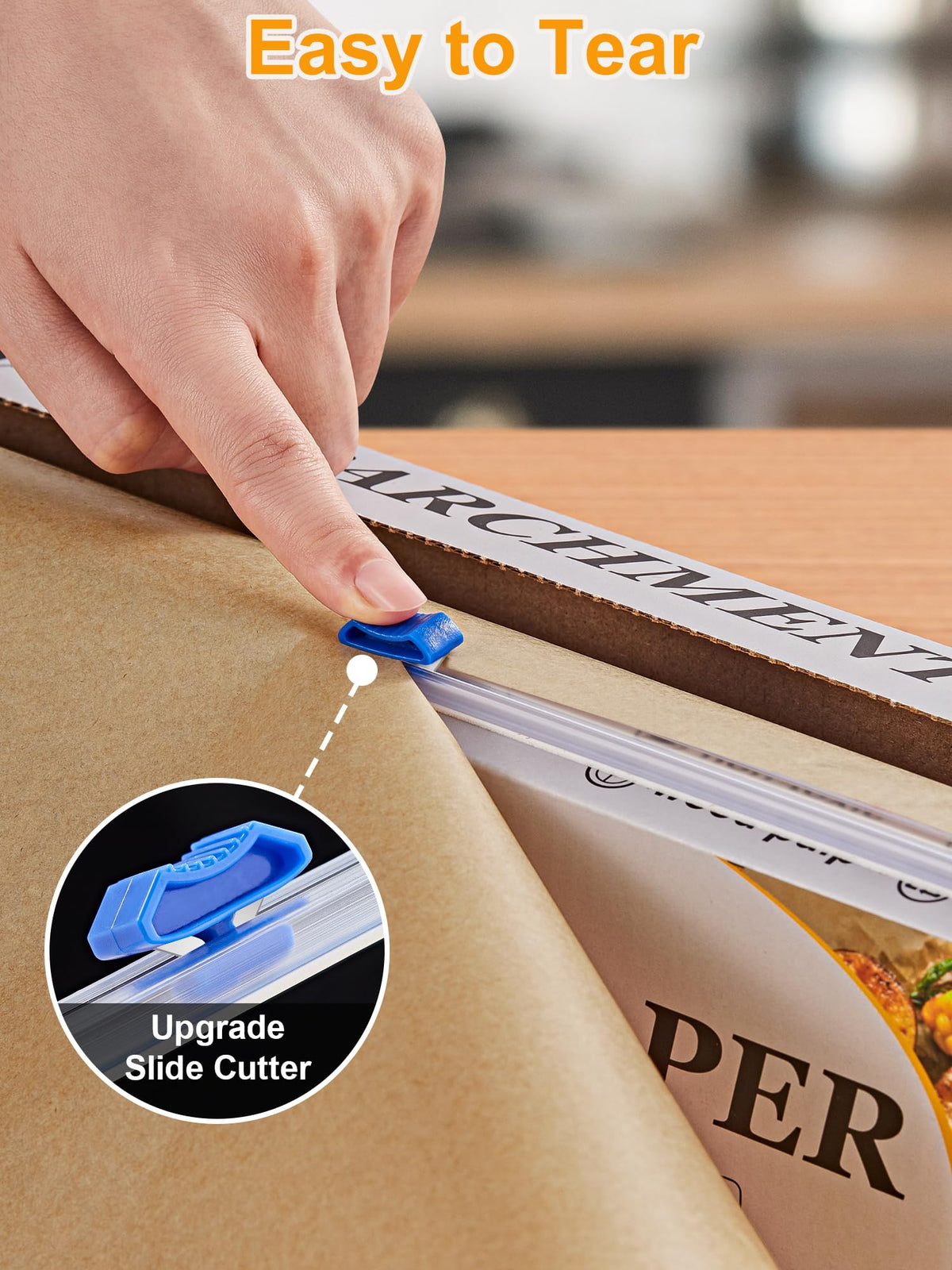 SMARTAKE parchment roll greaseproof sheet keeps trays tidy during cooking