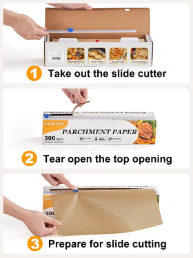 SMARTAKE parchment safe for microwave and air fryer for quick prep