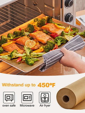SMARTAKE parchment roll with slide cutter delivers flat, clean edges for precise cuts
