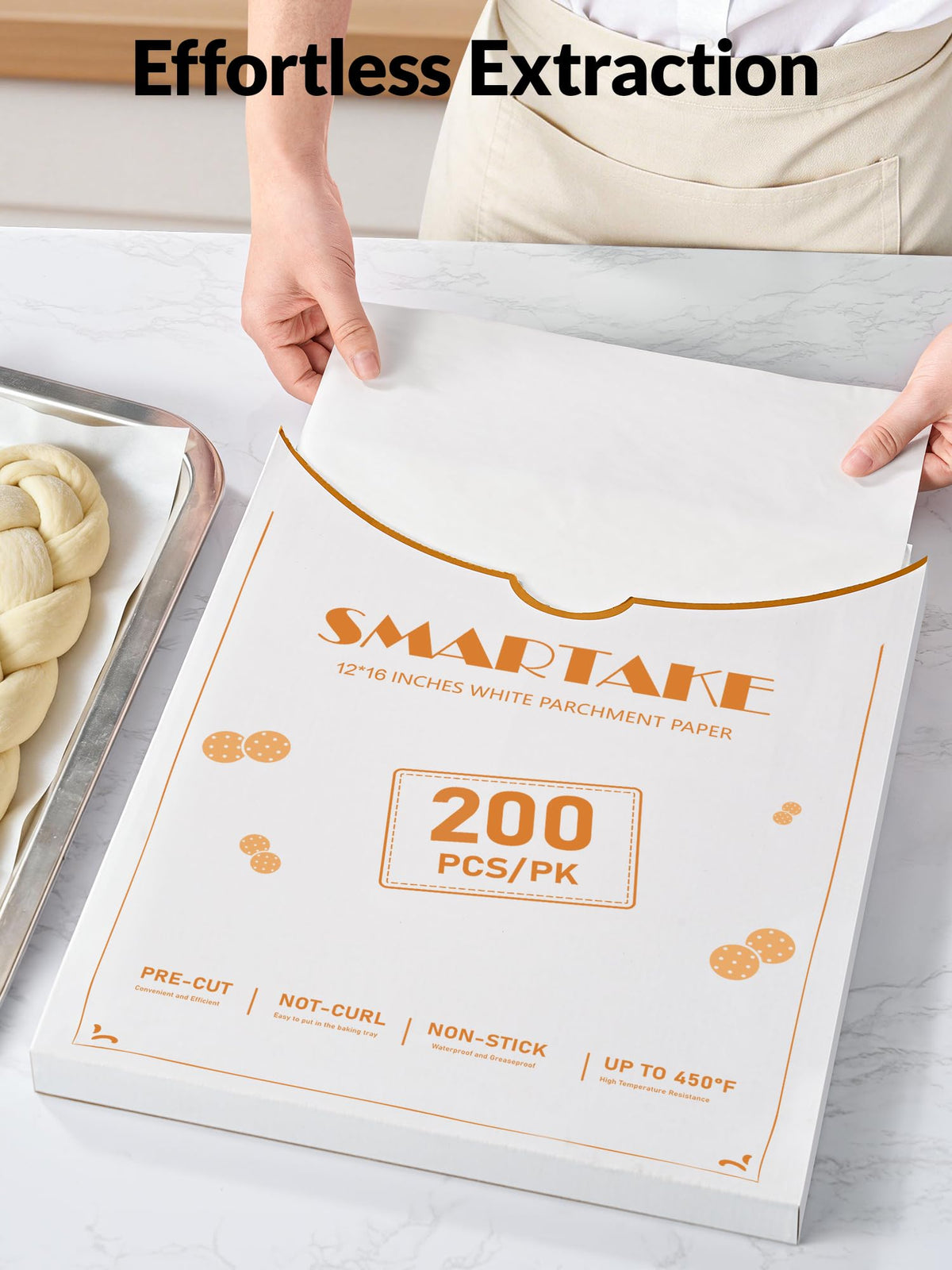 SMARTAKE parchment suitable for cookies, bread, meat, and pizza