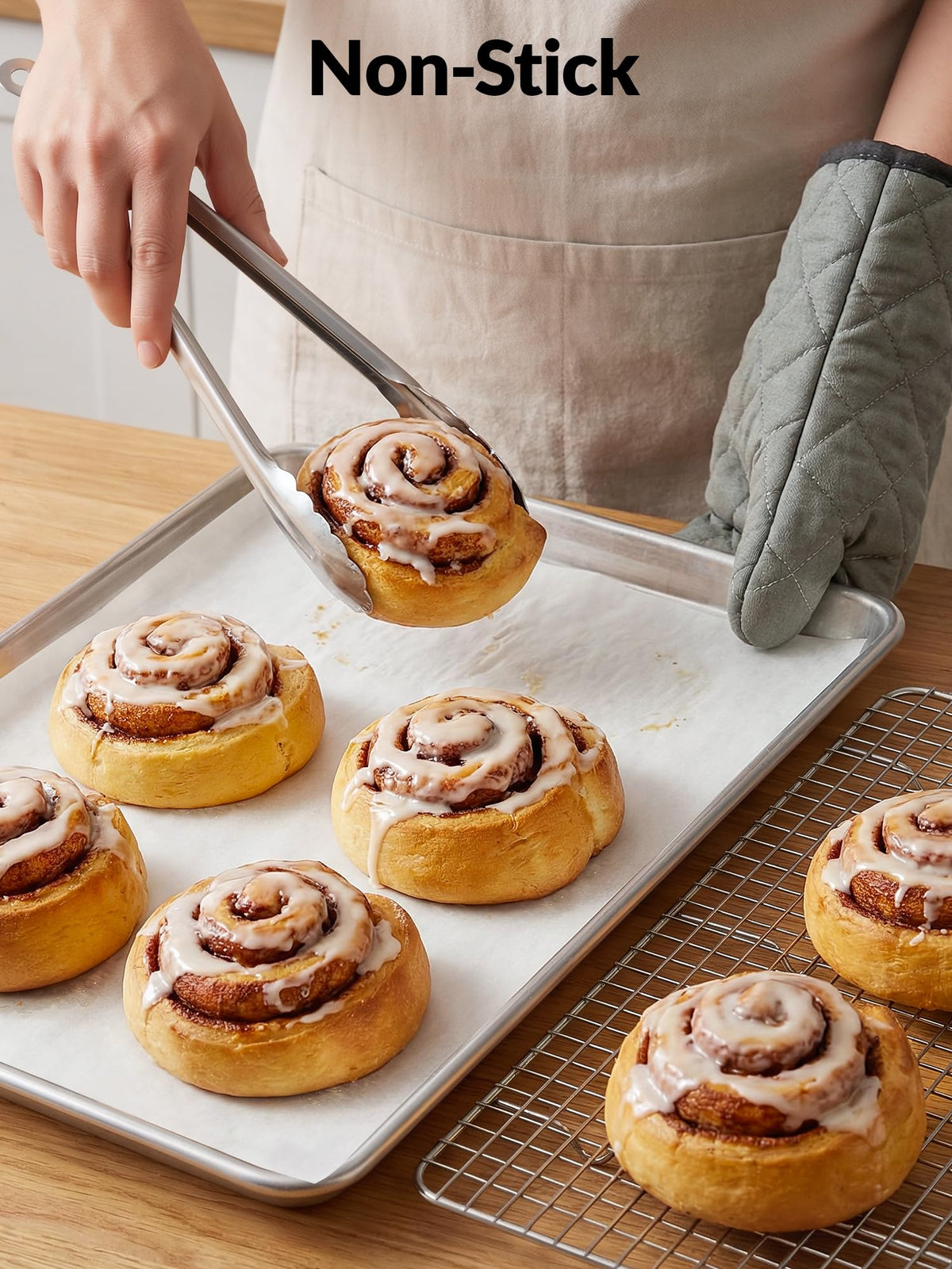 Smartake pre-cut baking sheets prevent curling; quick oven cookies and snacks
