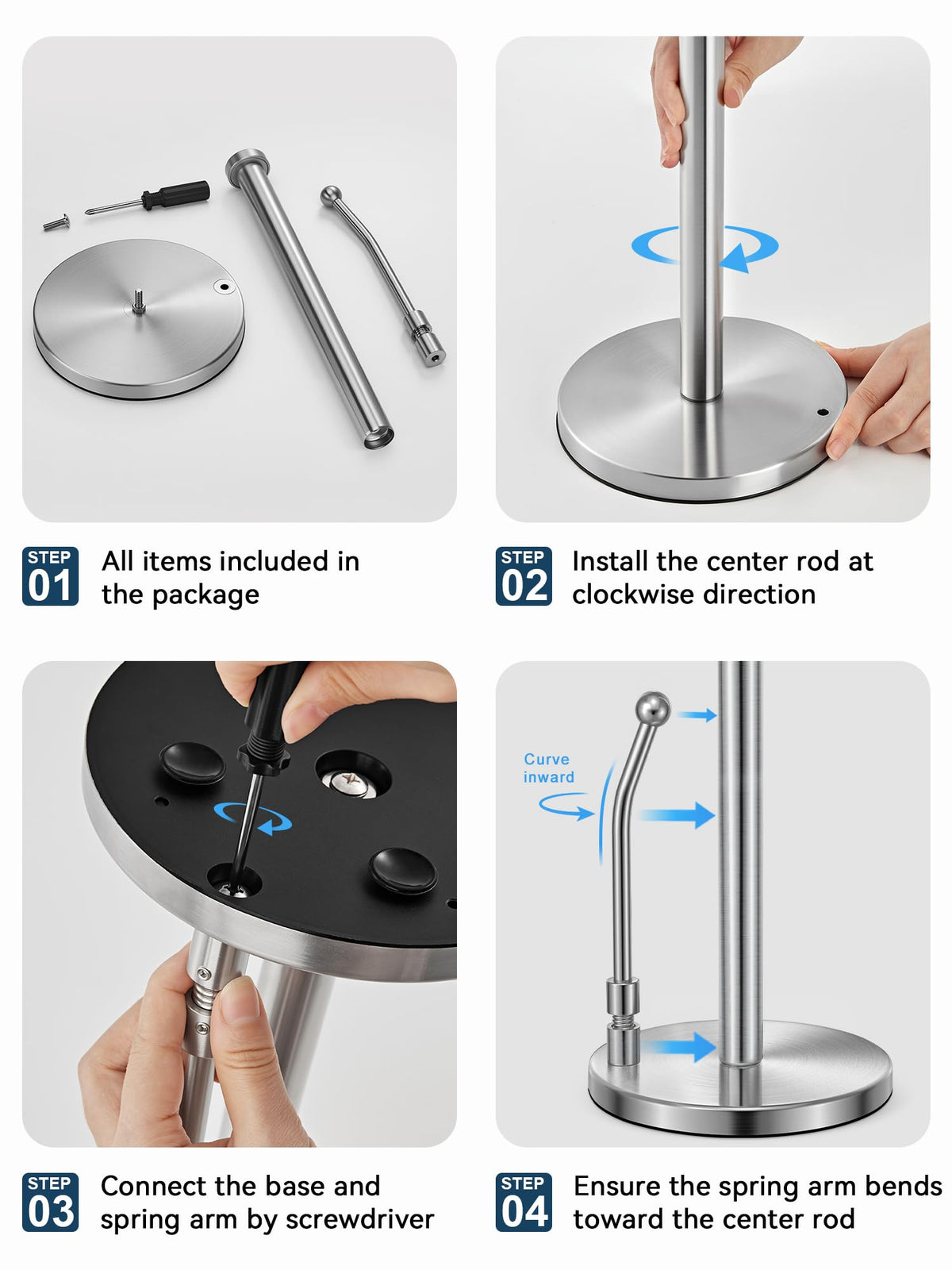 SMARTAKE robust stainless steel construction resists rust and water exposure